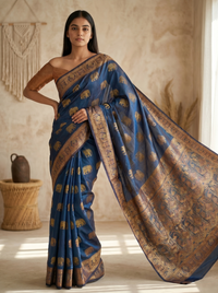 Mrs. SARDARNI Banarasi Jacquard Art Silk Saree - Emerald Grn (Morni Collection)