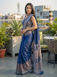 Mrs. SARDARNI Woven Soft Silk Saree - Royal Blue