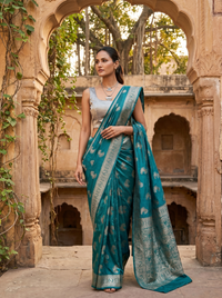 Mrs. SARDARNI Banarasi Jacquard Art Silk Saree - Royal Prpl (Morni Collection)