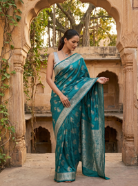 Mrs. SARDARNI Banarasi Jacquard Art Silk Saree - Royal Prpl (Morni Collection)