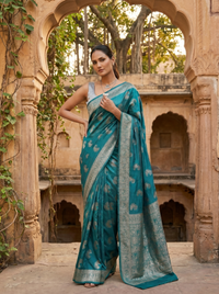 Mrs. SARDARNI Banarasi Jacquard Art Silk Saree - Royal Prpl (Morni Collection)