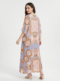 Mrs. SARDARNI Premium Designer Printed Kaftan - Lilac