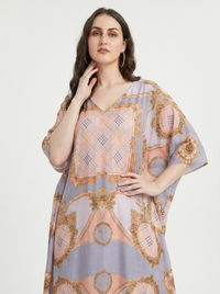 Mrs. SARDARNI Premium Designer Printed Kaftan - Lilac