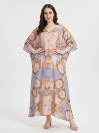 Mrs. SARDARNI Premium Designer Printed Kaftan - Lilac