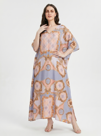 Mrs. SARDARNI Premium Designer Printed Kaftan - Lilac
