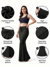 Mrs. SARDARNI Premium Mermaid-Fit Saree Shaper - Black