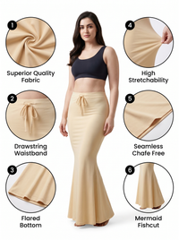 Mrs. SARDARNI Premium Mermaid-Fit Saree Shaper - Cream
