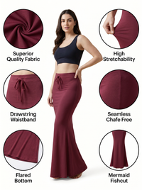 Mrs. SARDARNI Premium Mermaid-Fit Saree Shaper - Maroon