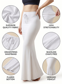 Mrs. SARDARNI Premium Mermaid-Fit Saree Shaper - White